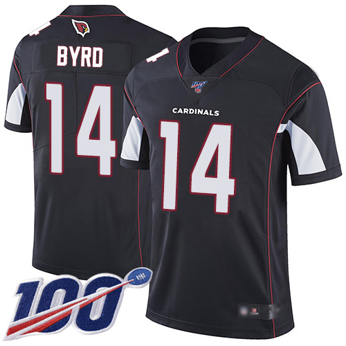 Arizona Cardinals Limited Black Men Damiere Byrd Alternate Jersey NFL Football #14 100th Season Vapor Untouchable->nfl t-shirts->Sports Accessory